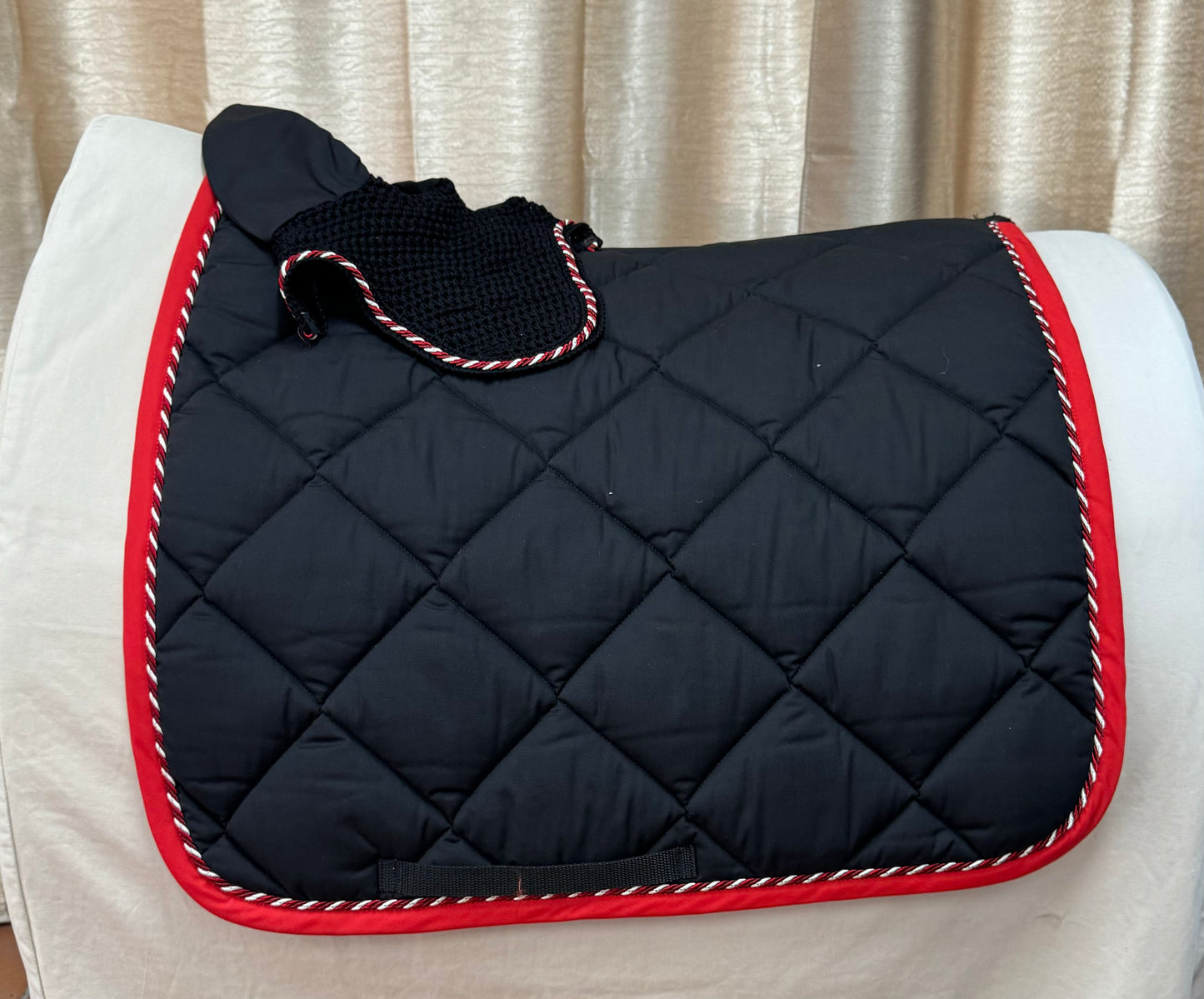 set Sottosella Dressage + cuffia uncinetto  full